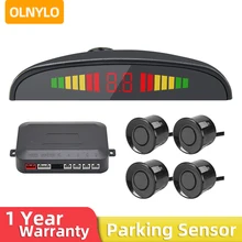 Czujnik parkowania LED samochodowy zestaw 4 czujniki 22mm podświetlany wyświetlacz czujnik pomocniczy cofania Monitor systemu 12V 6 kolory
