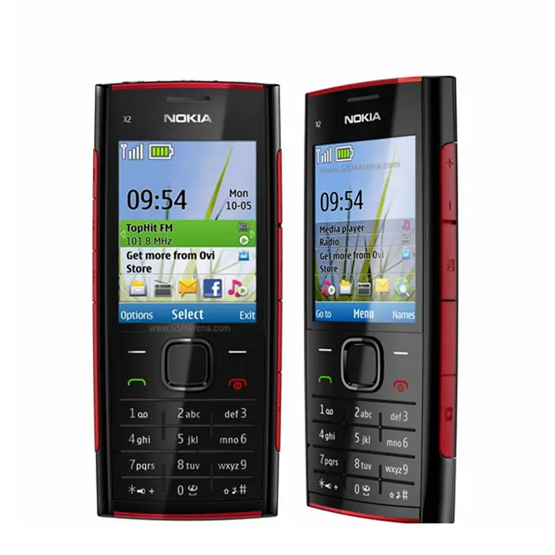 Nokia X2-00 Mobile Phone Bluetooth FM MP3 MP4 Player Original Nokia X2 Support Russian Keyboard Cheap Unlocked Cell Phone