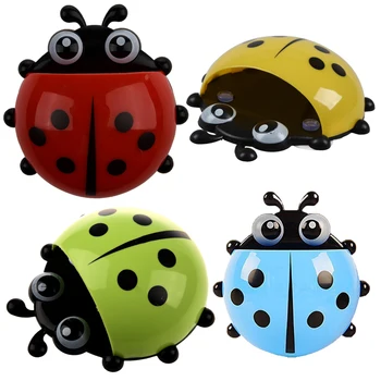 

Convenient Bathroom Toothbrush Stuff Ladybug Wall Suction Holder