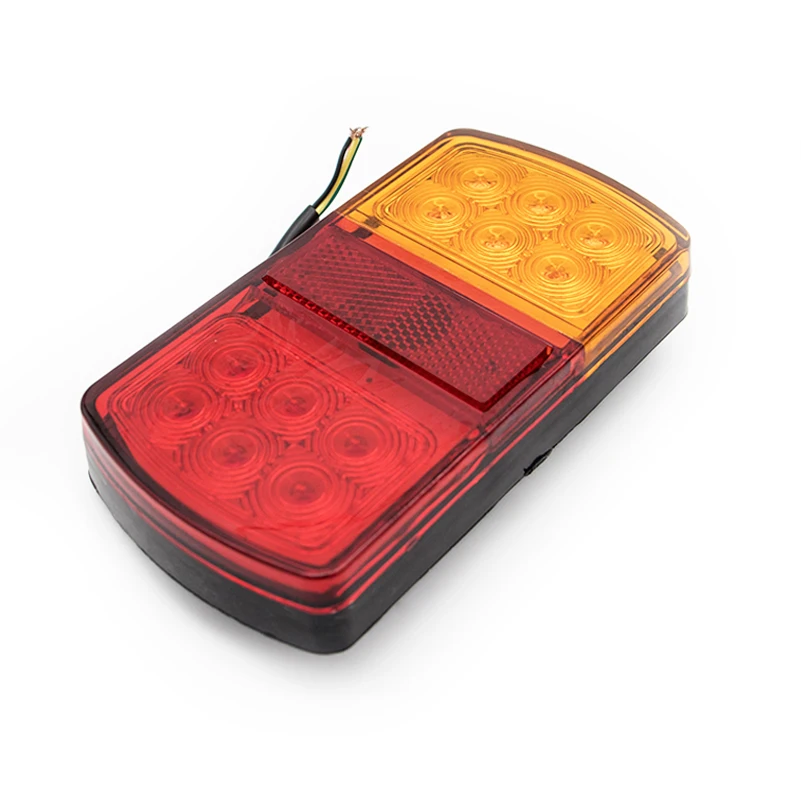 

1X Waterproof 24 LED Taillights Truck Lorry Stop Rear Tail Light Auto Car Signal Lamp Caution Indicator Fog Light Red Amber