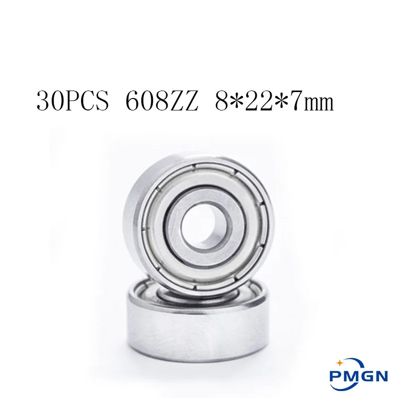 High quality 30pcs ABEC-5 608ZZ 8*22*7 mm Deep groove ball bearing 608 Bearing 2Z metal Sealed 608Z 8X22X7 | Обустройство дома