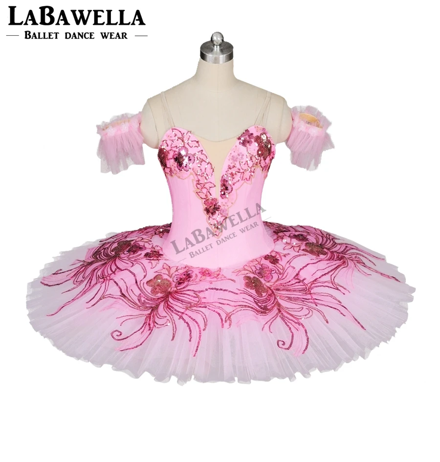 BT8980A Pancake Costume Platter Ballrina Pink Peach Fairy Princess Nutracker Professional Tutu Women