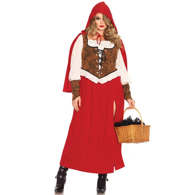 

Halloween Vest Cloak Little Red Riding Hood Clothing Cosplay Sexy Women's Stage Performance MAGE Uniform