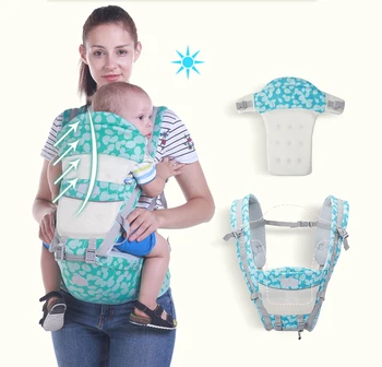 

Cotton Breathable Ergonomic Baby Backpacks Carrier Slings Wrap Holder Hipseat Shoulder Waist Belt Sling Backpack