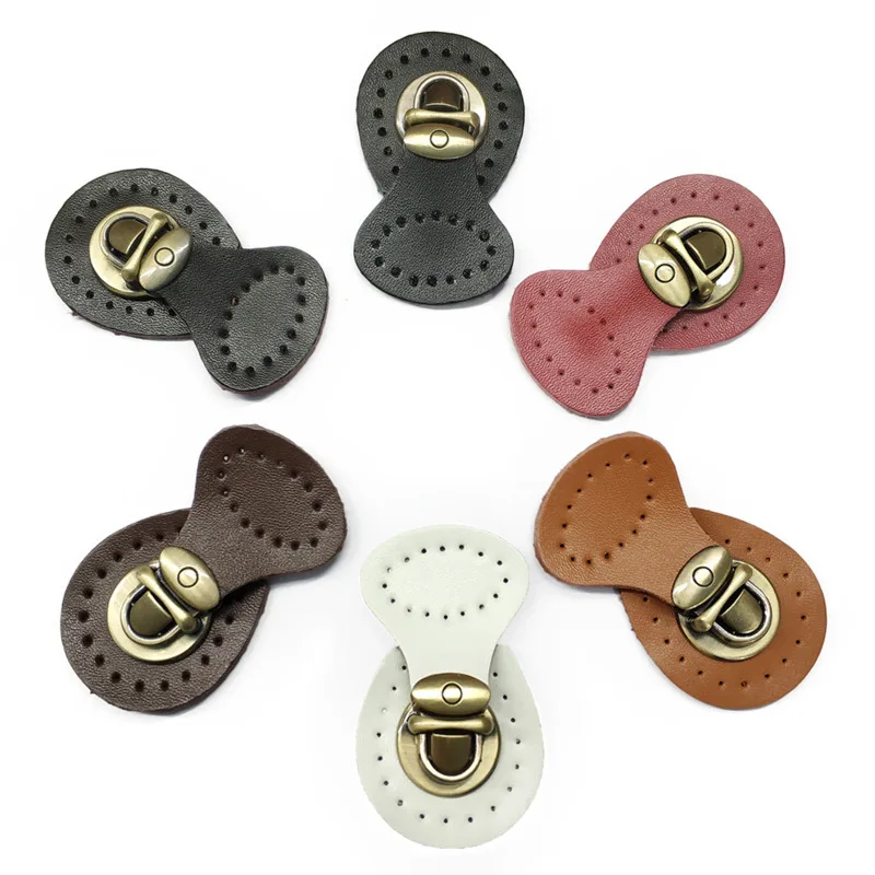 Bag Lock Handbag Clasp-Accessories Magnetic Genuine-Leather Buckles Button-Fasteners