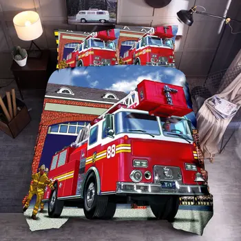 

3D Vehicle Printed Bedding Set Cartoon Duvet Cover Sets Queen King Quilt Cover Bed Linen