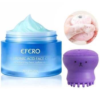 

Acne Repair Face Cream Anti Aging Remove Hyaluronic Acid Moisturizing Essence Face Cream Silicone Cleaning Face Cleasing Brush