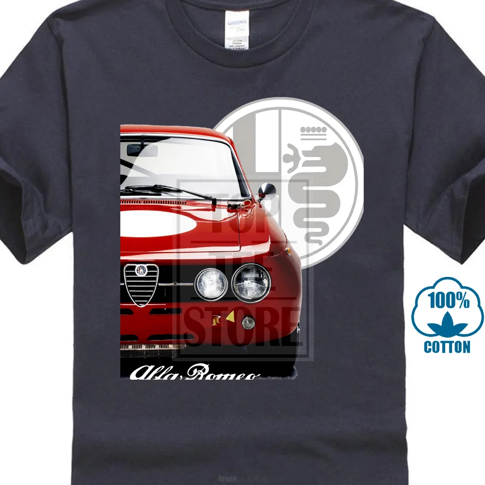 Новинка, Alfa Romeo, футболка на заказ для мужчин и с круглым вырезом, уникальный дизайн, модная футболка с автомобилем, уличная футболка, Camiseta 014881 - Цвет: Тёмно-синий