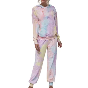 

2020 Autumn New Style, Casual round Neck Dyed Long-Sleeved Sweater, Casual Smart Trousers Home Suit
