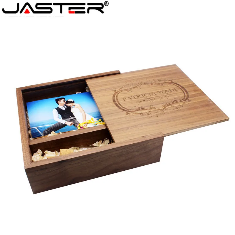 Jaster Drift Garrafa Usb Pen Drive Livre Logotipo Personalizado Caneta Drive Caixa de Madeira Foto Álbum Original Pendrive Fotografia Presentes de Casamento Pen drive USB - Imagem 4