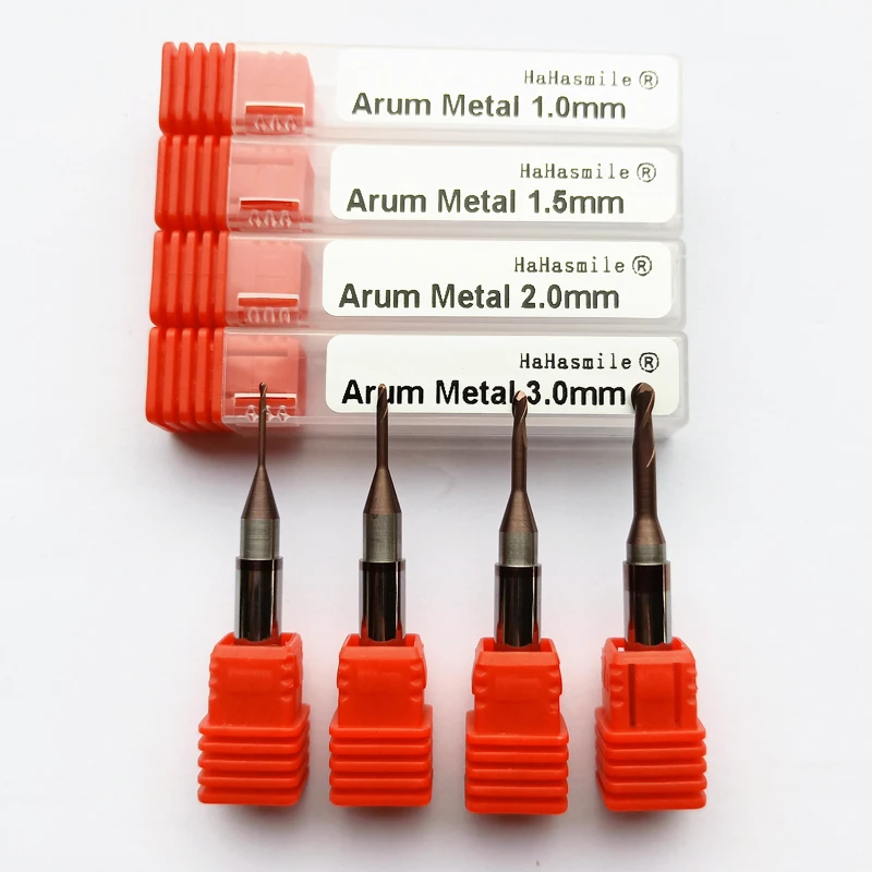 

Dental Milling Metal Bur Tungsten Carbide Dental Lab Burs For Milling Zirconia Block Roland Milling Burs With Special Coating