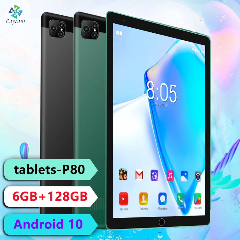 Планшет 8-дюймовый P80 6 + 128 ГБ 10 ядер android 0 | Компьютеры и офис