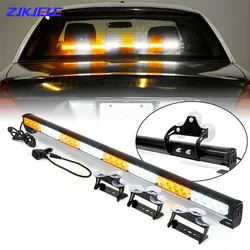 32LED Traffic Advisor Strobe Emergency Warning Light Bar Hazard Windshield Safety Flash with Cigar Lighter for Car Truck Vehicle