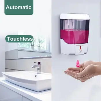 

700ml Automatic Sensor Hand Disinfection Machine Household Touchless Induction Wall-mounted Liquid Hand Cleaner Soap Dispenser
