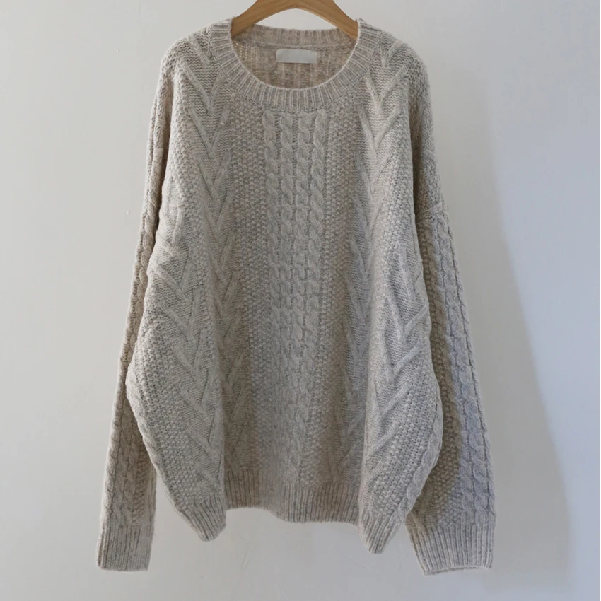 autumn winter women sweater and pullovers long sleeve minimalist knitted tops loose oversized sweater ladies warm P689 autumn winter women sweater and pullovers long sleeve minimalist knitted tops loose oversized sweater ladies warm P689