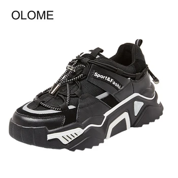 

Shoes Women Thick Bottom Footware Breathable Female Leisure Sneakers Chunky Ladies Casual Trainers Platform Fashion Chaussures