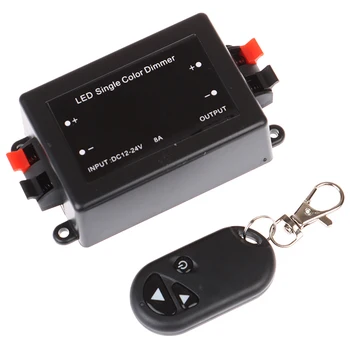 

12/24V 8A Single Color 3 Key LED Wireless Dimmer Controller+RF Remote Control