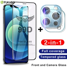 Protector de pantalla de vidrio templado para móvil, película protectora de cámara, para iPhone 11, 12 Pro, Max, 8, 7 Plus, XR, X, XS, Max, 12, mini SE, 2020 screen protector camera glass mamparas protectoras