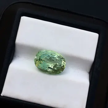 

CSJ Natural Green Amethyst Loose Gemstone Quartz Oval10*14mm 6ct Birdnest Cut For Diy Fine Jewelry 925 Silver Gold Ring Mounting
