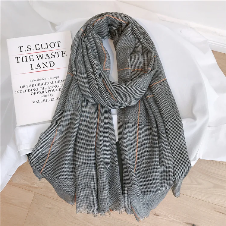 

cashmere pashmina plaid hijab scarf women winter summer beach versatile vintage British classic warm shawl 100cm*200cm fashion