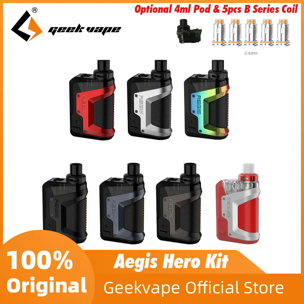 Набор для вейпа GeekVape Aegis Hero электронная сигарета с аккумулятором на 45 Вт 1200 мАч MTL
