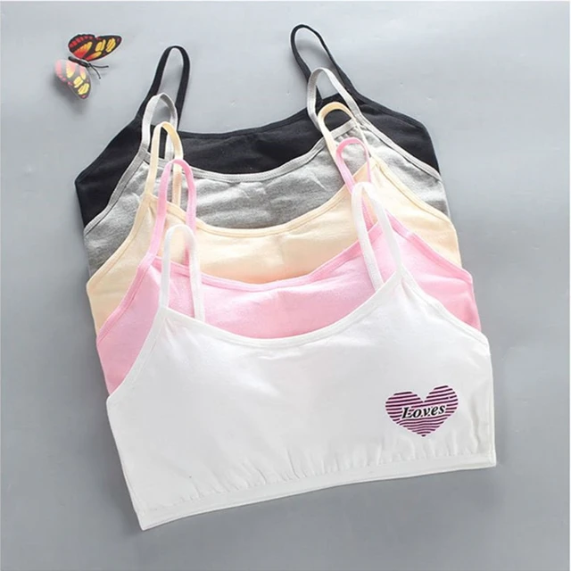 New Girls' Underwear 10-18 Year Old Adolescent Training Bra Pure Cotton  Tank Top Bra for Girls Students Comfortable Sports Bra - AliExpress