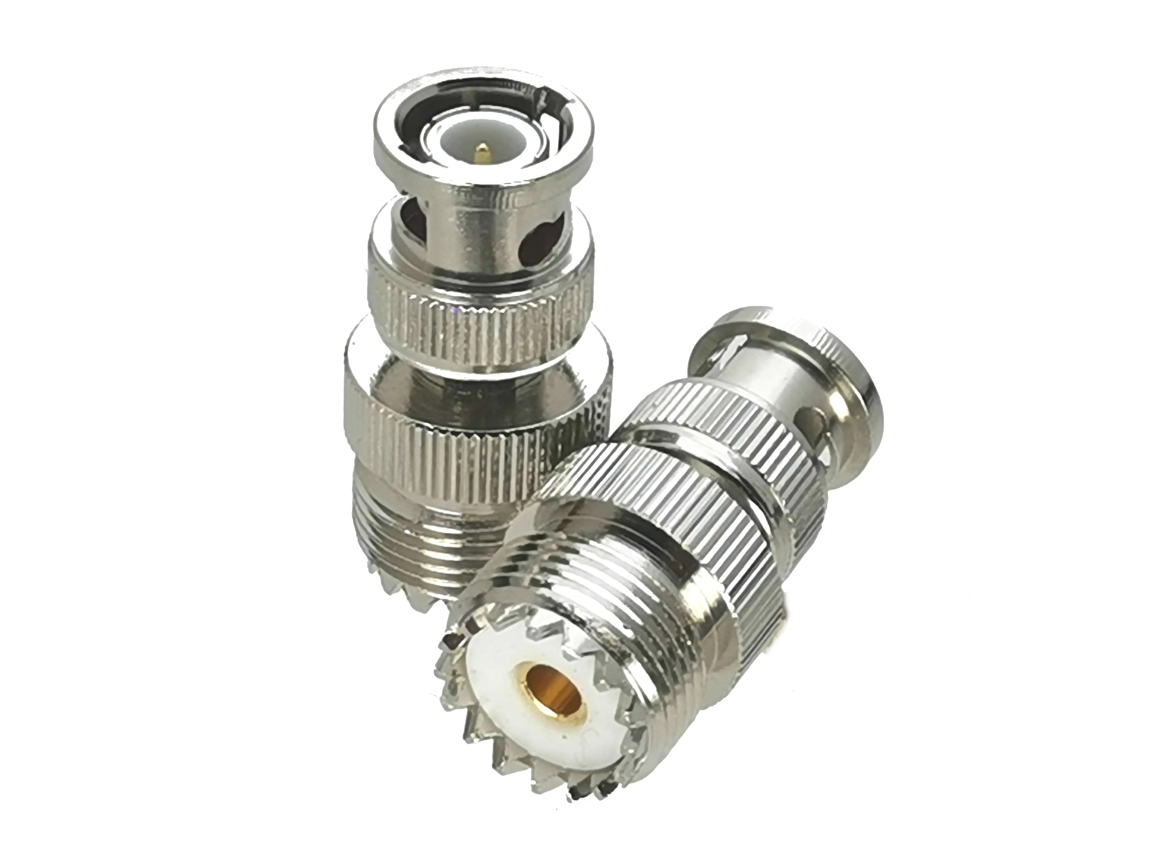 10Pcs Connector BNC Male Plug to UHF SO239 Female Jack RF Adapter Connector Coaxial For Radio Antenna High Quanlity