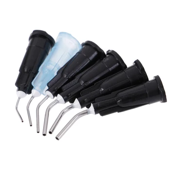 

100pcs/lot Irrigation Bent Needle Tips Dental Flow Sealant Etchant Composite Resin Acid Reagent Delievery Syringe Tips Equipment