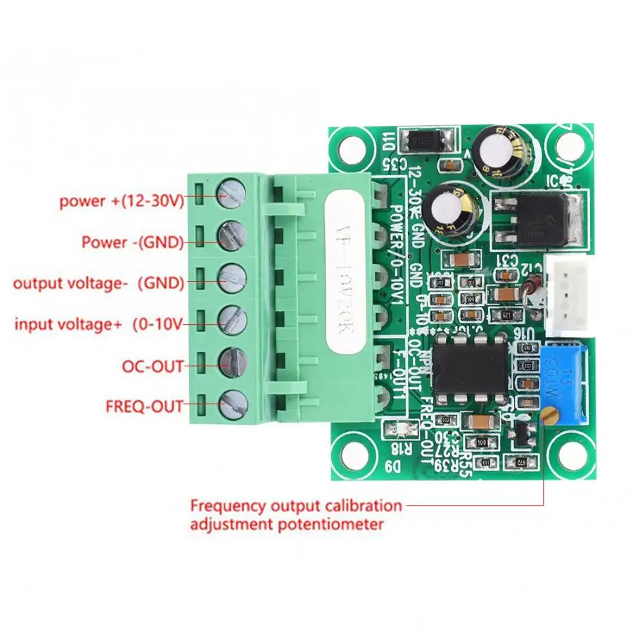Напряжение Частотный преобразователь модуль 0-10V до 0-20 кГц промышленный Управление PLC преобразователь частоты
