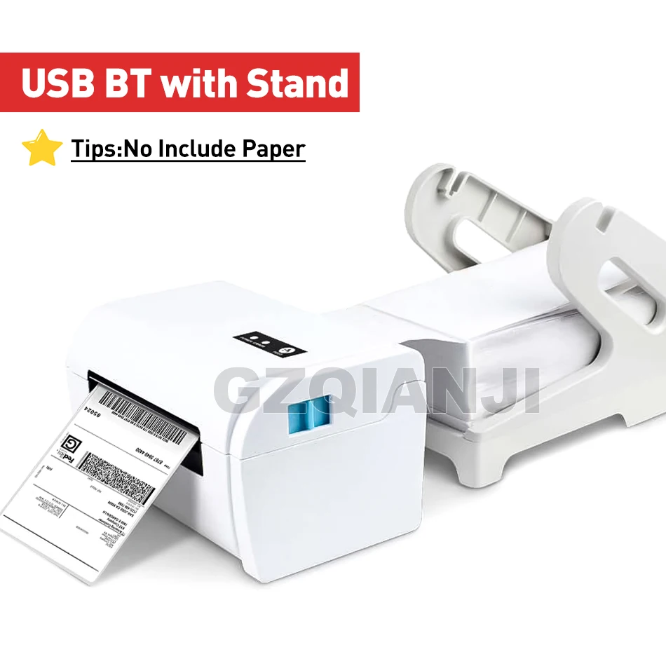USB BT with Stand 4 дюйма Термальность принтера для печати штрих-кодов принтер этикеток этикетки принтер 100*100/100*150 UPS DHL FedEx сервис экспресс-доставки этикетки для печати - Цвет: USB BT with Stand