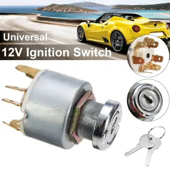 

12V 4 Position Universal Car Motorcycle Boat Start Ignition Lock Switch Control +2 Keys For Lucas SPB501