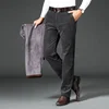 Winter Men's Thick Warm Corduroy Casual Pants Business Fashion Classic Style Fitted Version Fleece Trousers Male Brand Clothing 2