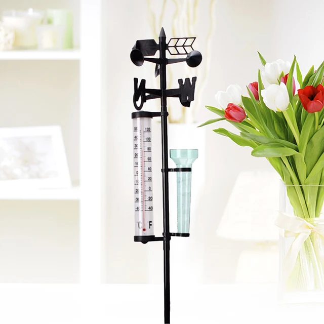 1 Darabos Időjárási Állomás Kiváló Minőségű, Könnyen Összeállítható Gyakorlati Pontos Széliránymérő A Kültéri Kerti Udvarra - Image 2