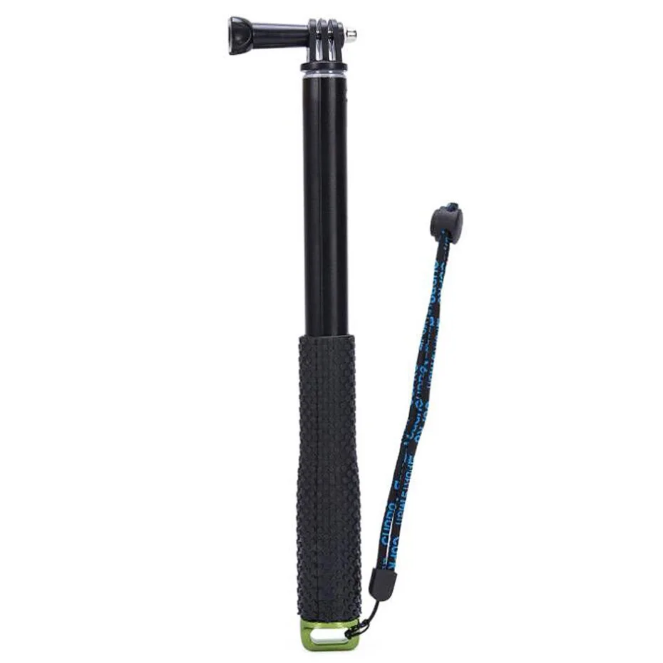 Green Go Pro селфи палка ручной выдвижной полюсный монопод+ адаптер+ ремешок для GoPro Xiaomi Mijia 4K Yi Sjcam аксессуары для экшн-камеры - Цвет: Green
