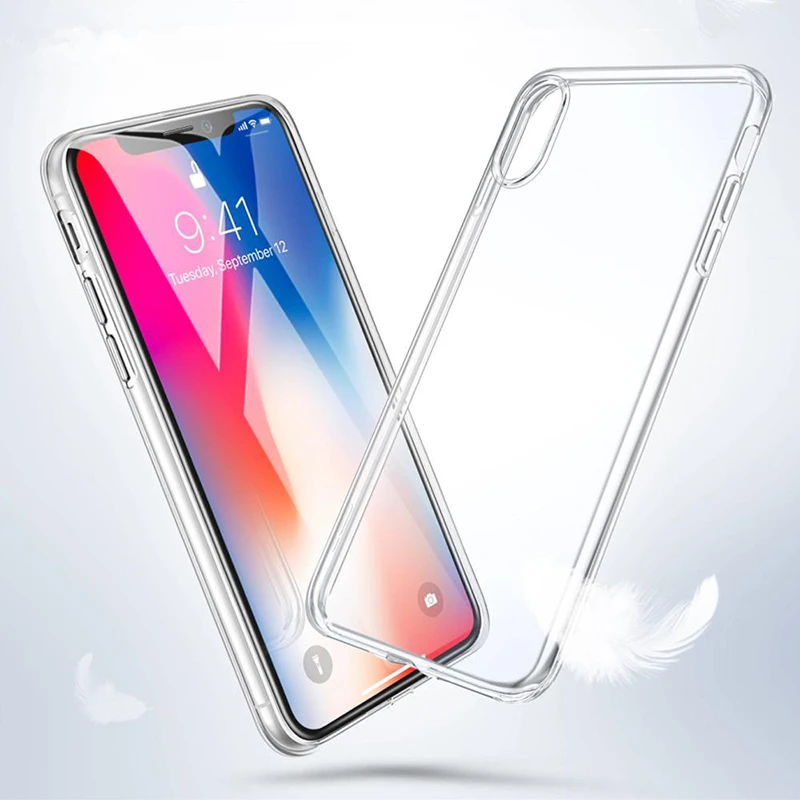 

Rsionch Clear Silicone Soft TPU Case for iPhone11 Pro Max X XS XR XS Max Transparent Phone Case for iPhone 11Pro 6 7 8 6S Plus 5