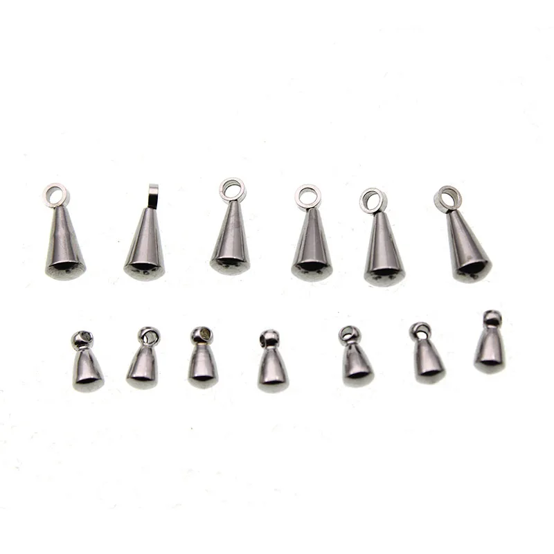 

30pcs Stainless Steel Extension Tail Chain for Jewelry Making Water Drop Pendant fit Necklace Bracelet End Caps Beads DIY Z741