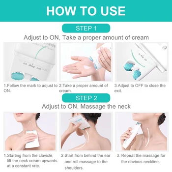 Neck Firming Cream 2 in 1 Roller Massage Neck Cream 110g Anti Aging Wrinkle Moisturizer