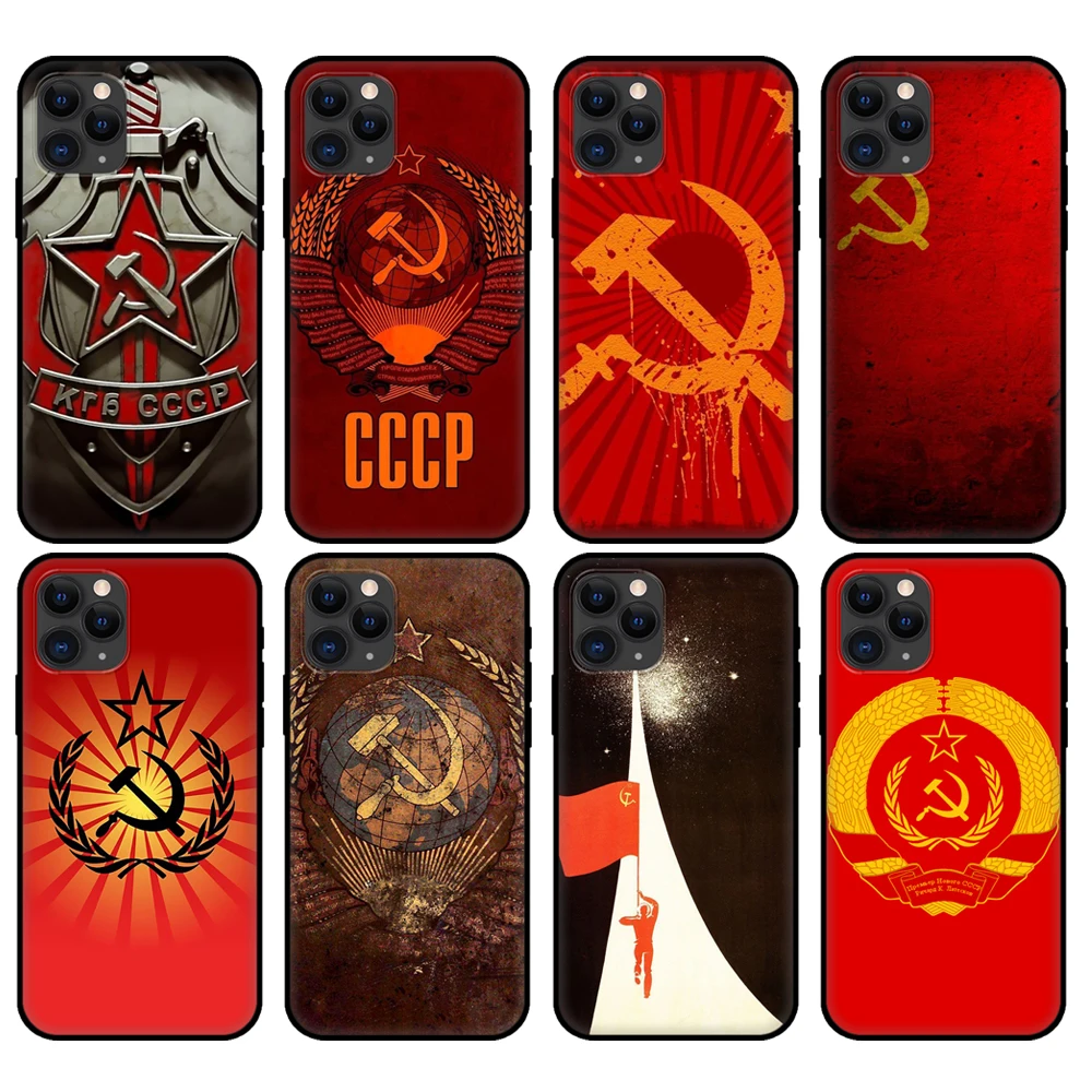 Чехол из ТПУ для iphone 5 5s se 6 6s 7 8 plus x 10 чехол XR XS 11 pro MAX с Советским Союзом и гранж