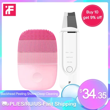 

Facial Cleansing Brush and Blackhead Peeling Shovel Deep Cleansing Pores Blackhead Vibration Face Brush health care Beauty Tool