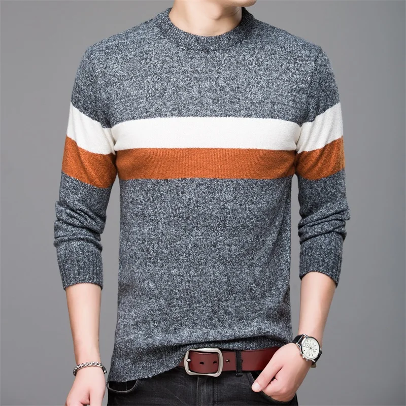 

2020 New Fashion Brand Sweaters Man Pullovers O-Neck Slim Fit Jumpers Knitwear Woolen Autumn Korean Style Casual Mens Clothes