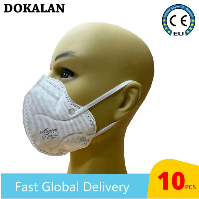 US $8.20  KN95 Mask Five-layer Protective Masks Certified Disposable Face Mask Mascherine Antivirus Masque Ma