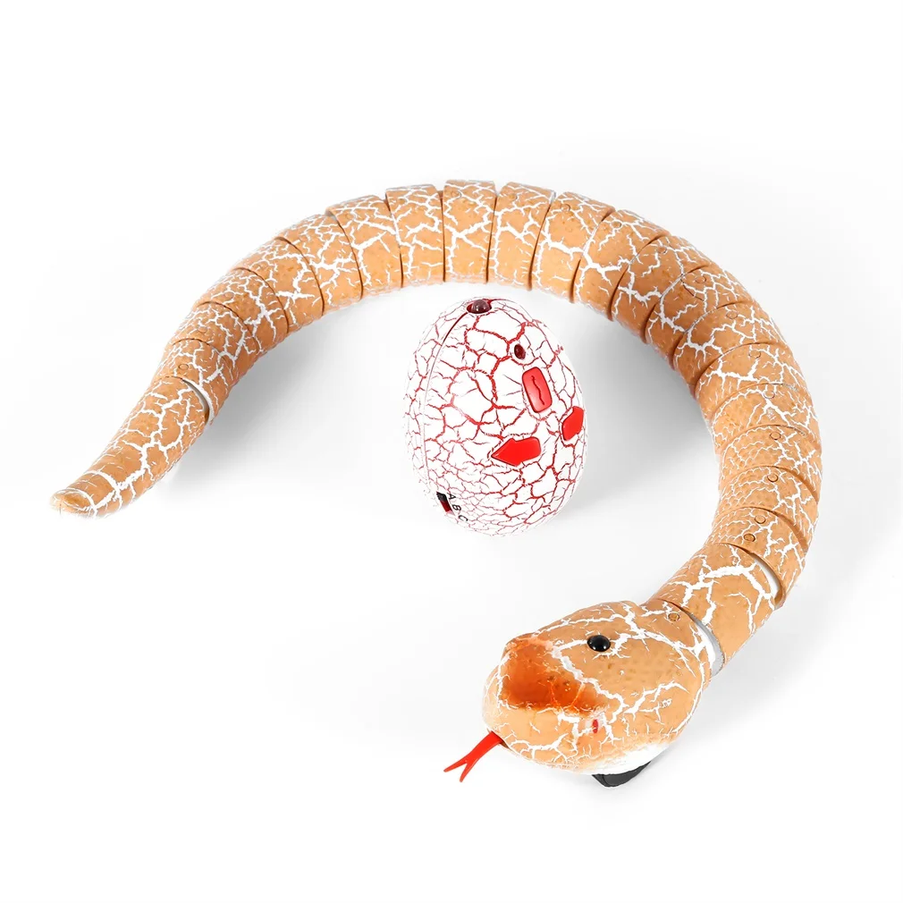 

OCDAY RC Remote Control Snake Christmas Plastic Egg Rattlesnake Animal Trick Terrifying Mischief Toys for Kid Funny Novelty Gift