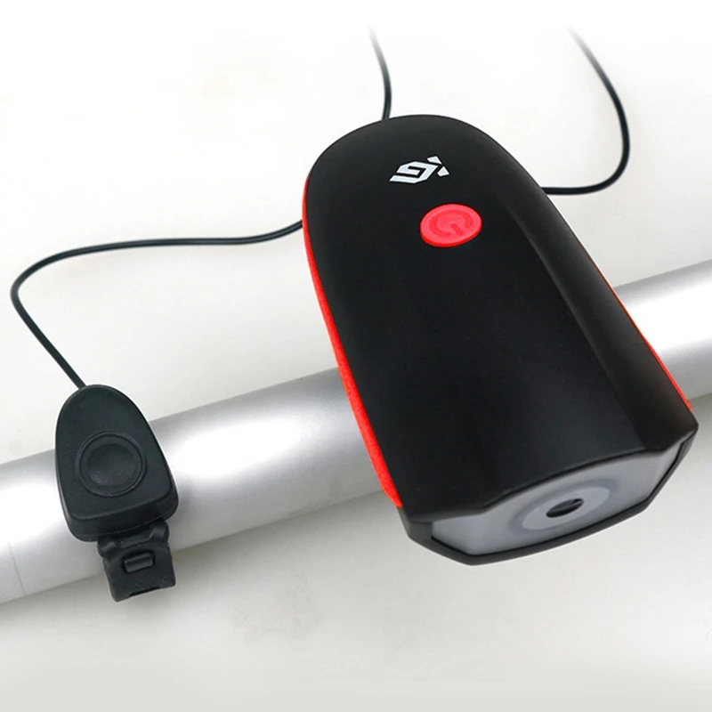USB велосипедный светильник, велосипедный головной светильник с супер громким светодиодным рогом для велосипеда, 120 дБ, супер яркий водонепроницаемый светильник, 3 режима, USB Перезаряжаемый B