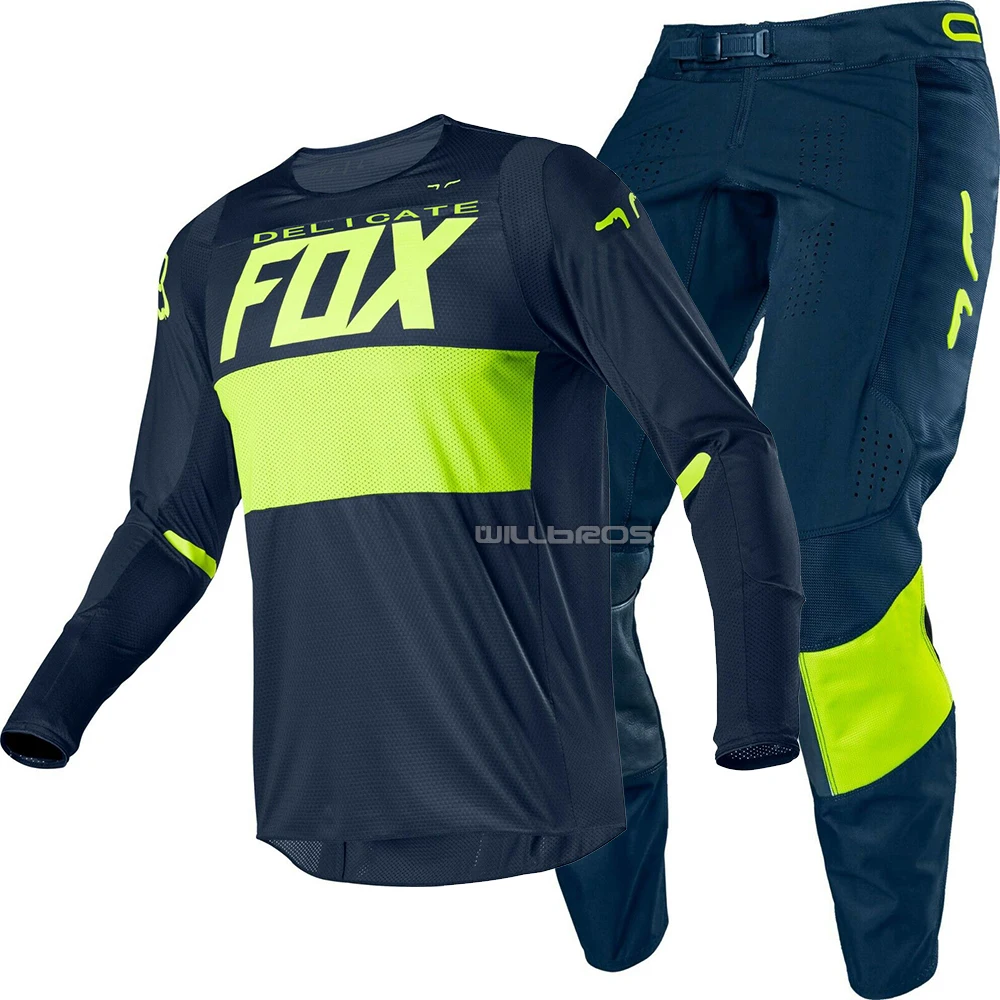 Free shipping Motocross Racing Motorbike Delicate Fox 360 Bann Jersey Pant Street Moto Gear Set