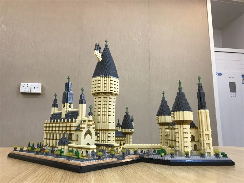 7750 шт. Волшебная школьная модель замка блоки DIY маленькая частица строительный блок Развивающие детские игрушки рождественские подарки на день рождения