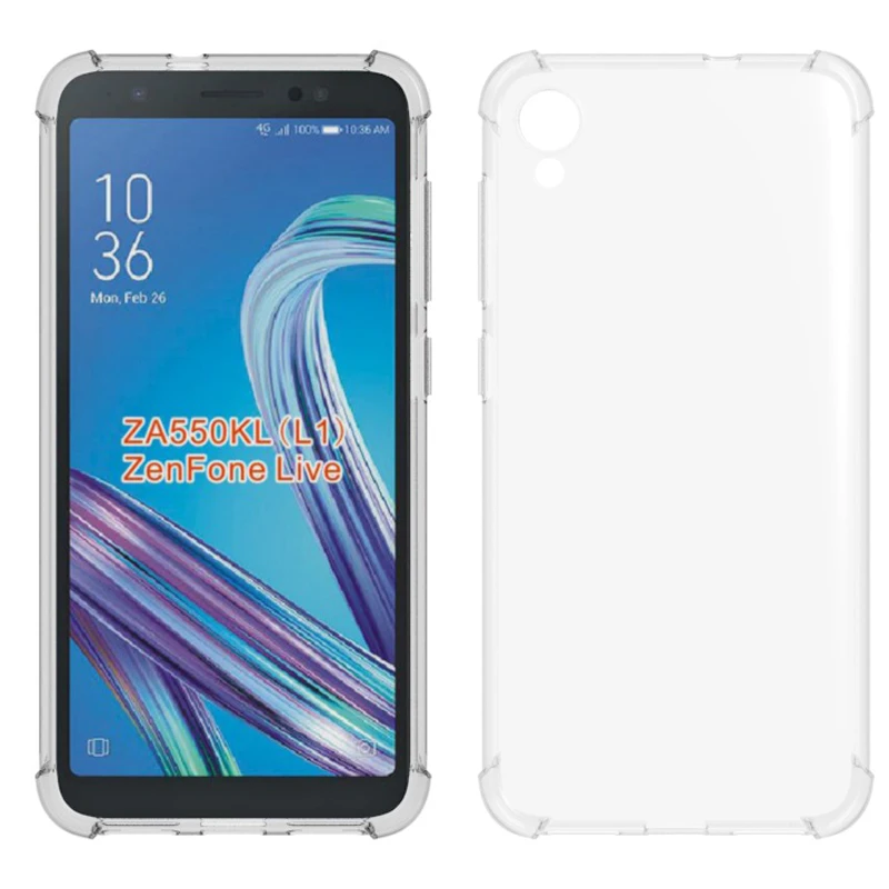 Чехол для Asus ZenFone Live (L1) ZA550KL Силиконовый противоударный мягкий ТПУ чехол с
