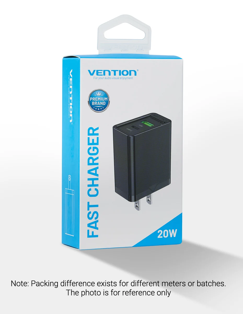 Vention 20W Fast USB Charger Type C PD Fast Charging for iPhone 17 16 15 Quick Charge QC 3.0 Mobile Phone Charger EU UK CN Plug