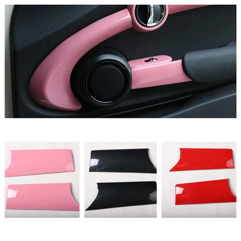 

Для MINI Cooper F55 F56 One 3 двери 2014-2021 2 шт. углеродное волокно ABS Автомобильная боковая Дверная ручка Защитная Крышка Чаша аксессуары для отделки