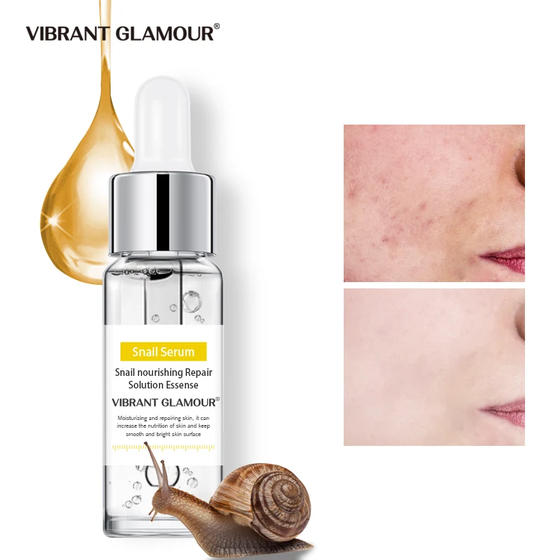 Сыворотка для лица с экстрактом улитки VIBRANT glamor Омолаживающая отбеливающая