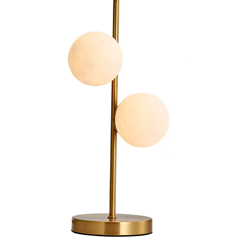 

Modern Nordic Originality Simplicity Moon Lamp Moderm Desk Lamp Bedroom Bedside Cupboard Lamp Whole Copper desk Lamp